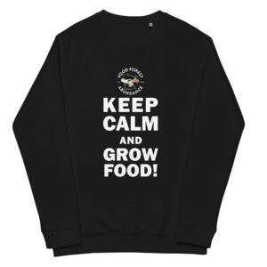 Keep Calm Unisex organic raglan sweatshirt