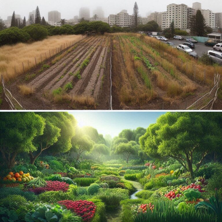 transform land into a food forest